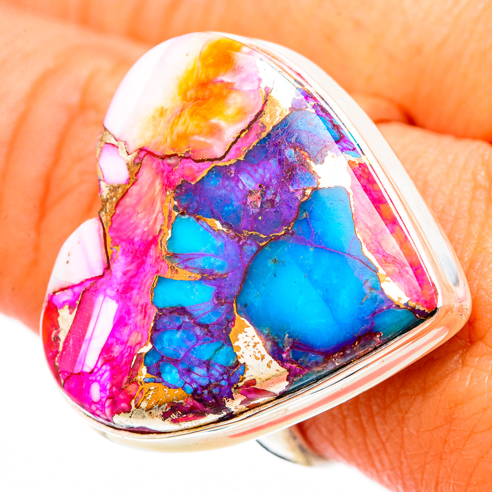 Spiny Oyster Turquoise Rings handcrafted by Anasilvercos - RING116360