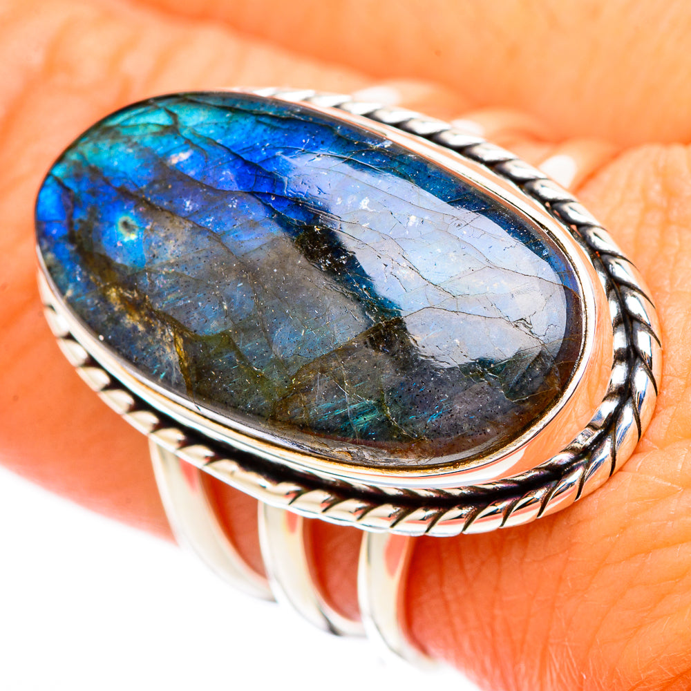 Labradorite Rings handcrafted by Anasilvercos - RING116364