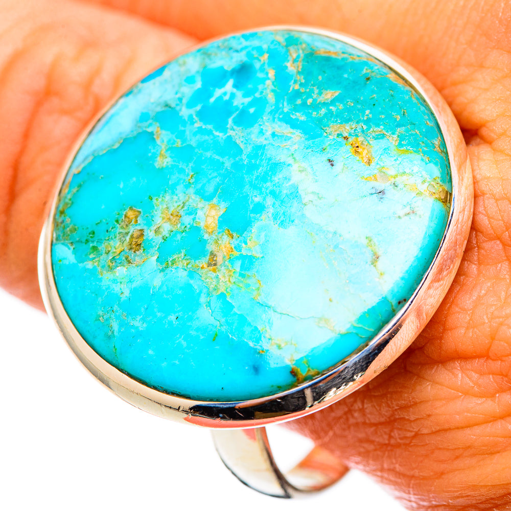 Peruvian Chrysocolla Rings handcrafted by Anasilvercos - RING116371