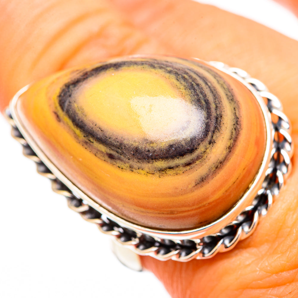 Bumble Bee Jasper Rings handcrafted by Anasilvercos - RING116378