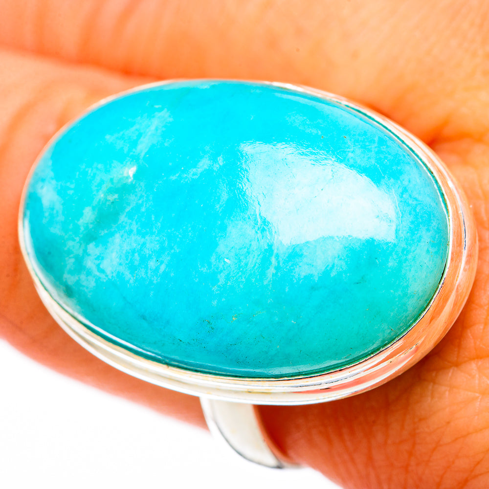 Peruvian Amazonite Rings handcrafted by Anasilvercos - RING116394