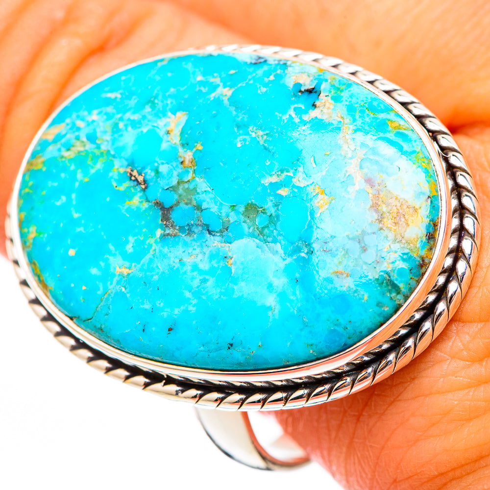 Peruvian Chrysocolla Rings handcrafted by Anasilvercos - RING116395