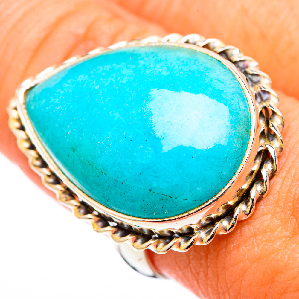 Peruvian Amazonite Rings handcrafted by Anasilvercos - RING116402