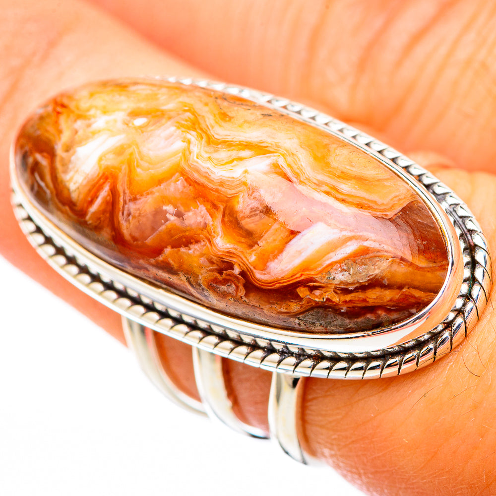 Crazy Lace Agate Rings handcrafted by Anasilvercos - RING116407