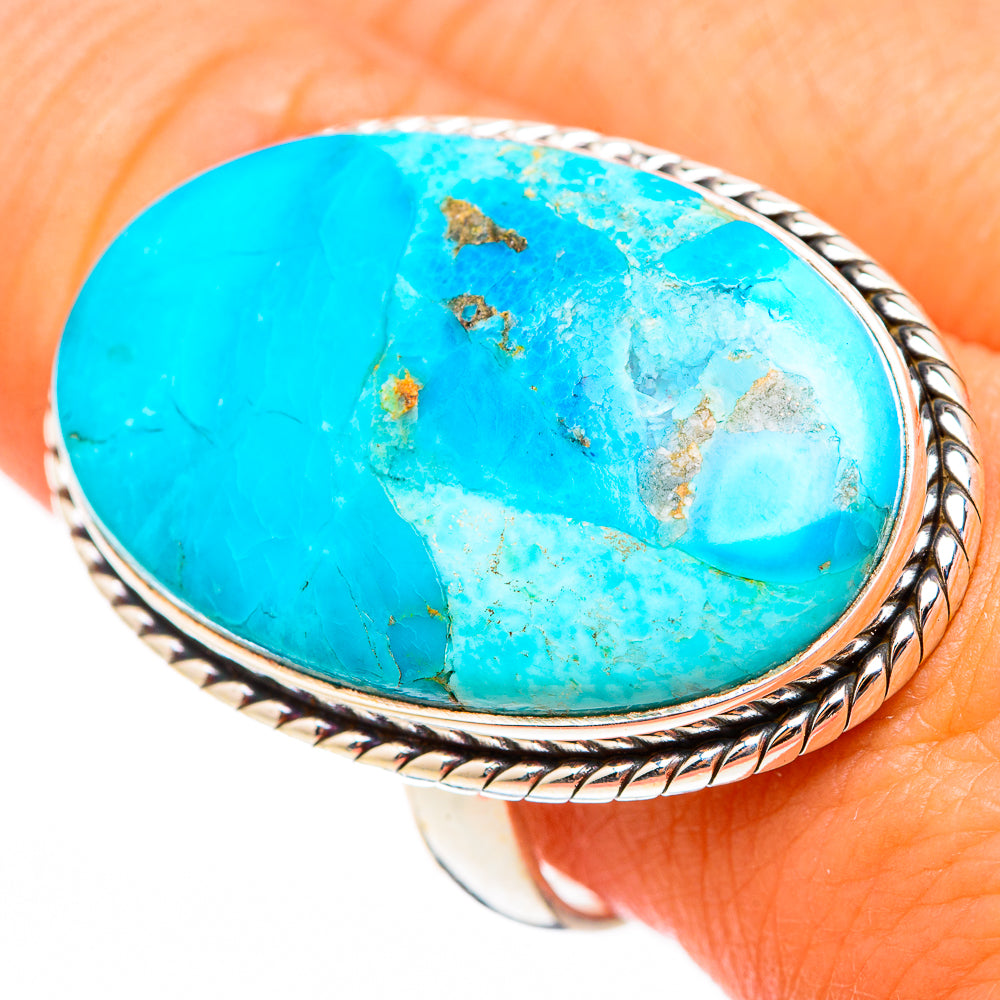 Peruvian Chrysocolla Rings handcrafted by Anasilvercos - RING116420