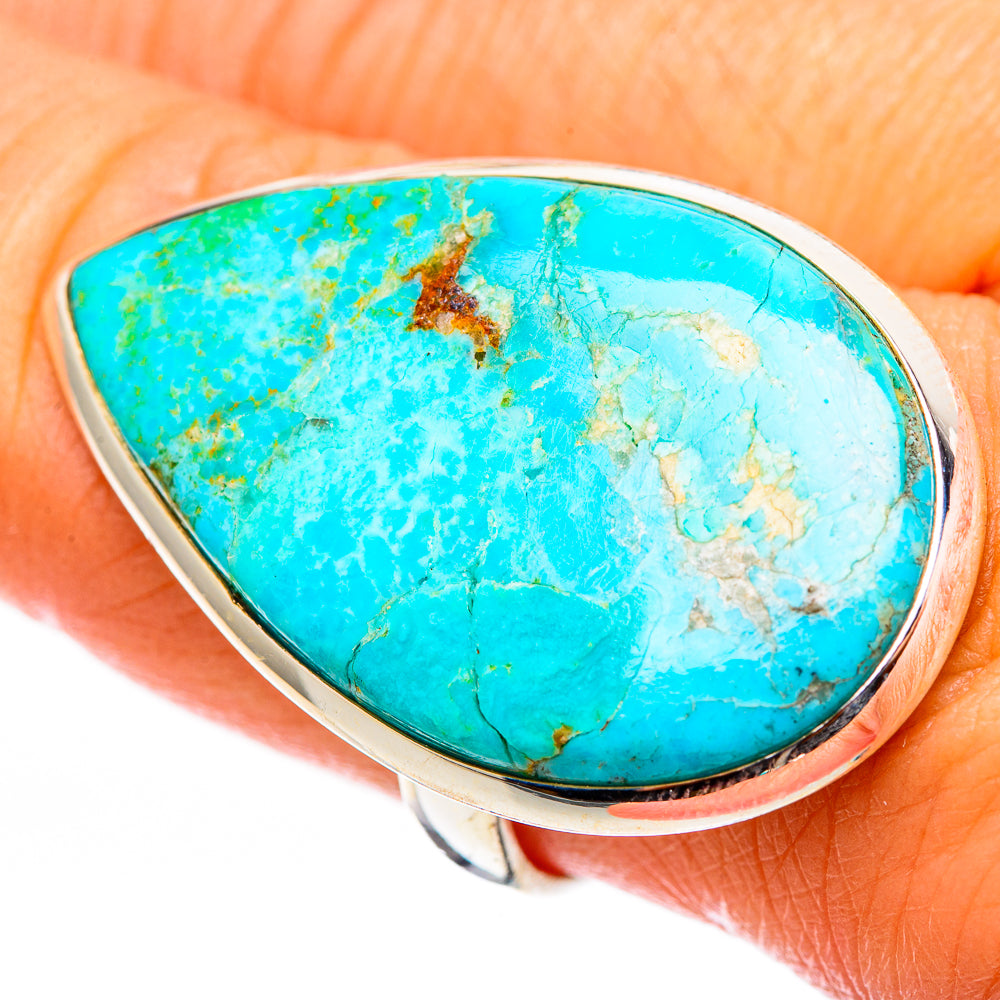 Peruvian Chrysocolla Rings handcrafted by Anasilvercos - RING116423