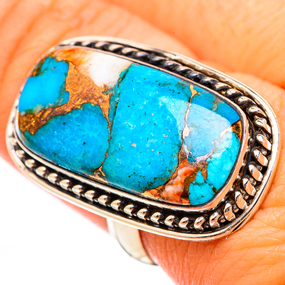 Spiny Oyster Turquoise Rings handcrafted by Anasilvercos - RING116430