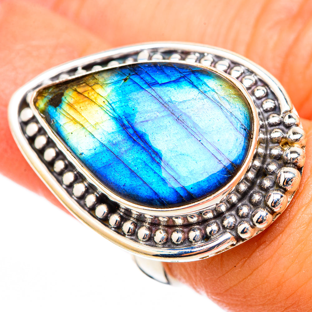 Labradorite Rings handcrafted by Anasilvercos - RING116431