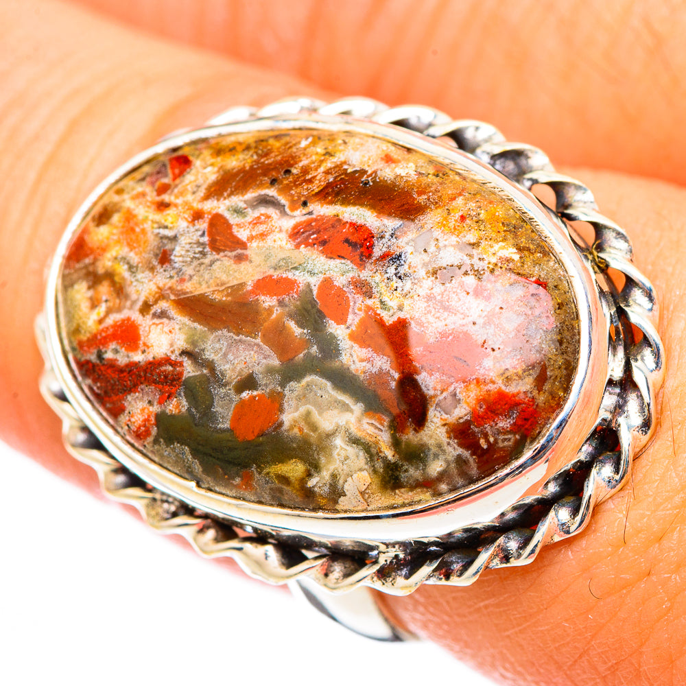 Ocean Jasper Rings handcrafted by Anasilvercos - RING116438