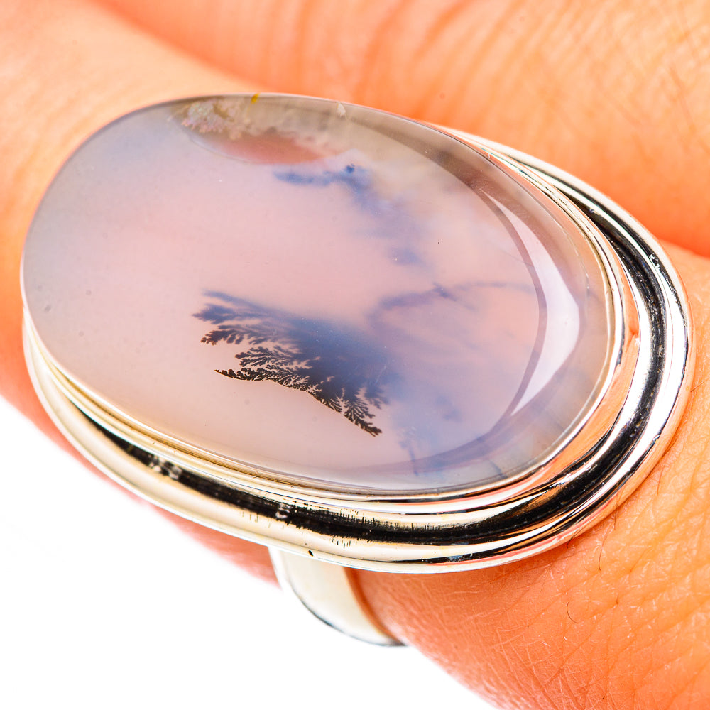Scenic Dendritic Agate Rings handcrafted by Anasilvercos - RING116442