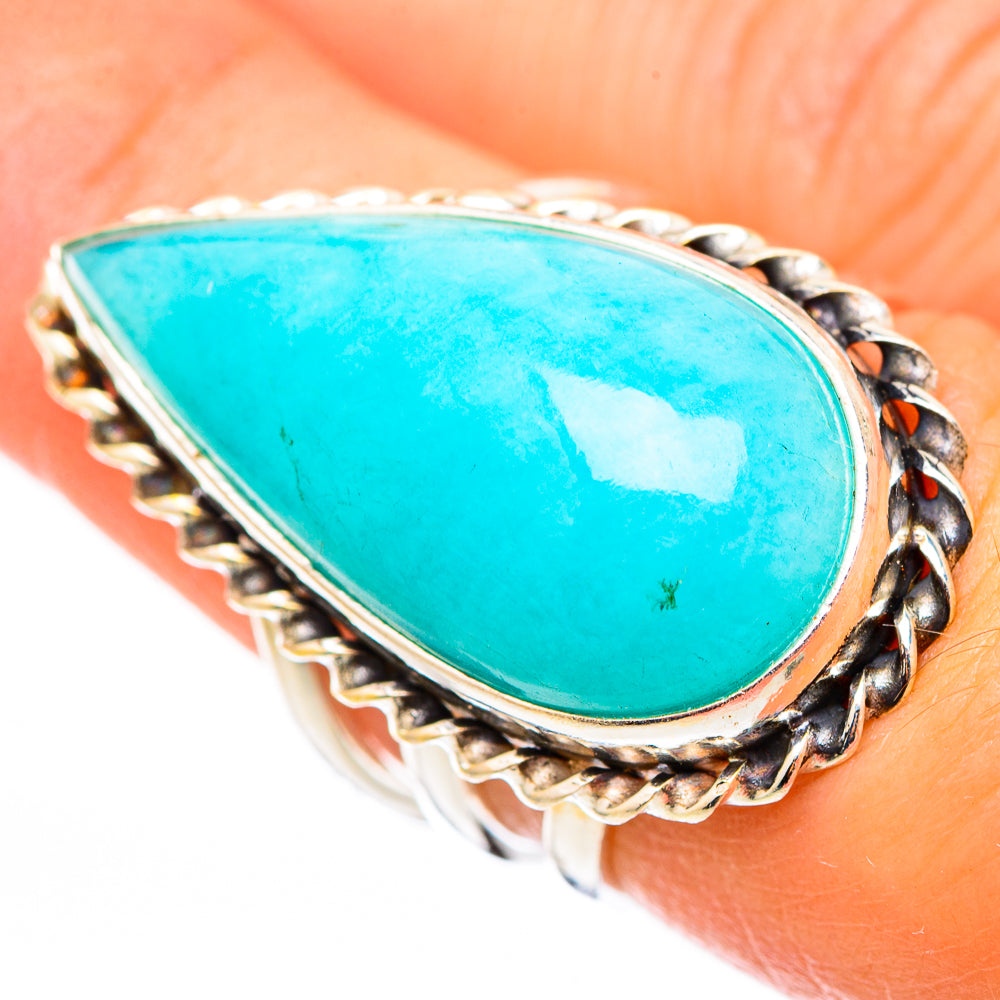 Peruvian Amazonite Rings handcrafted by Anasilvercos - RING116456