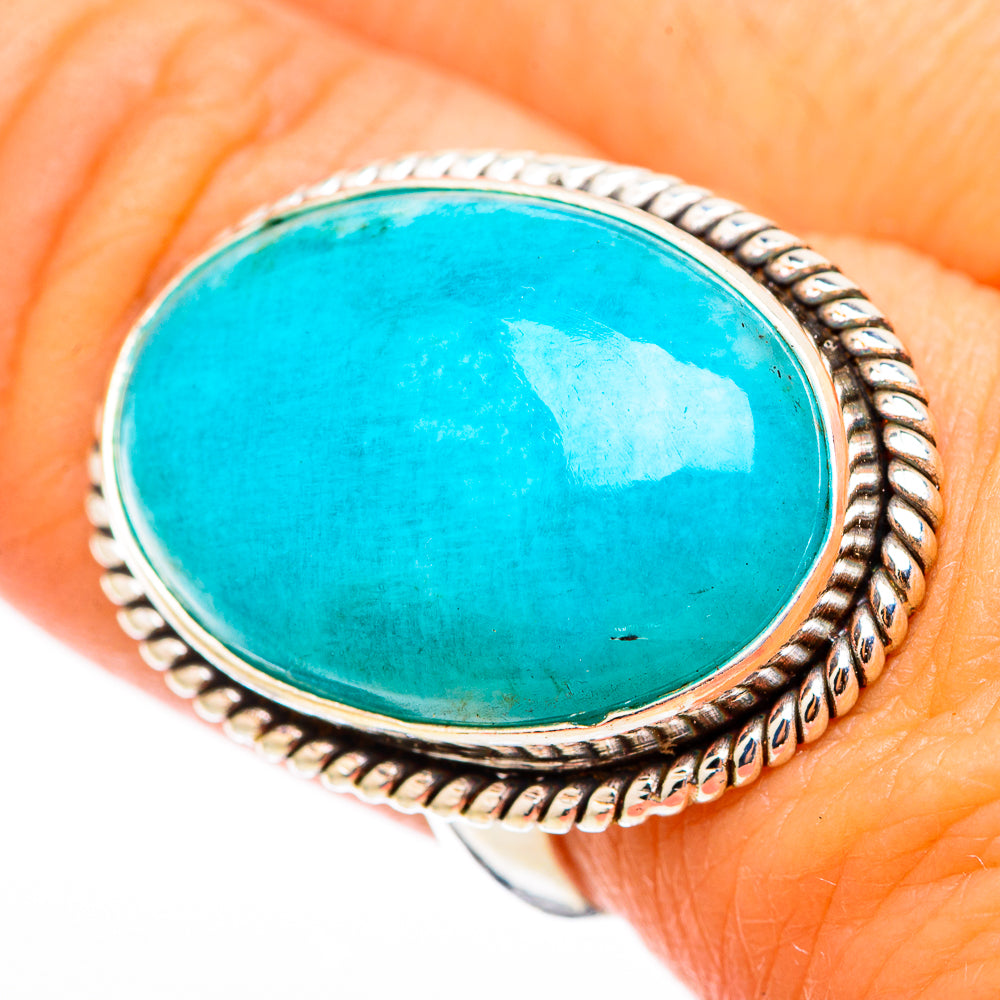 Peruvian Amazonite Rings handcrafted by Anasilvercos - RING116481