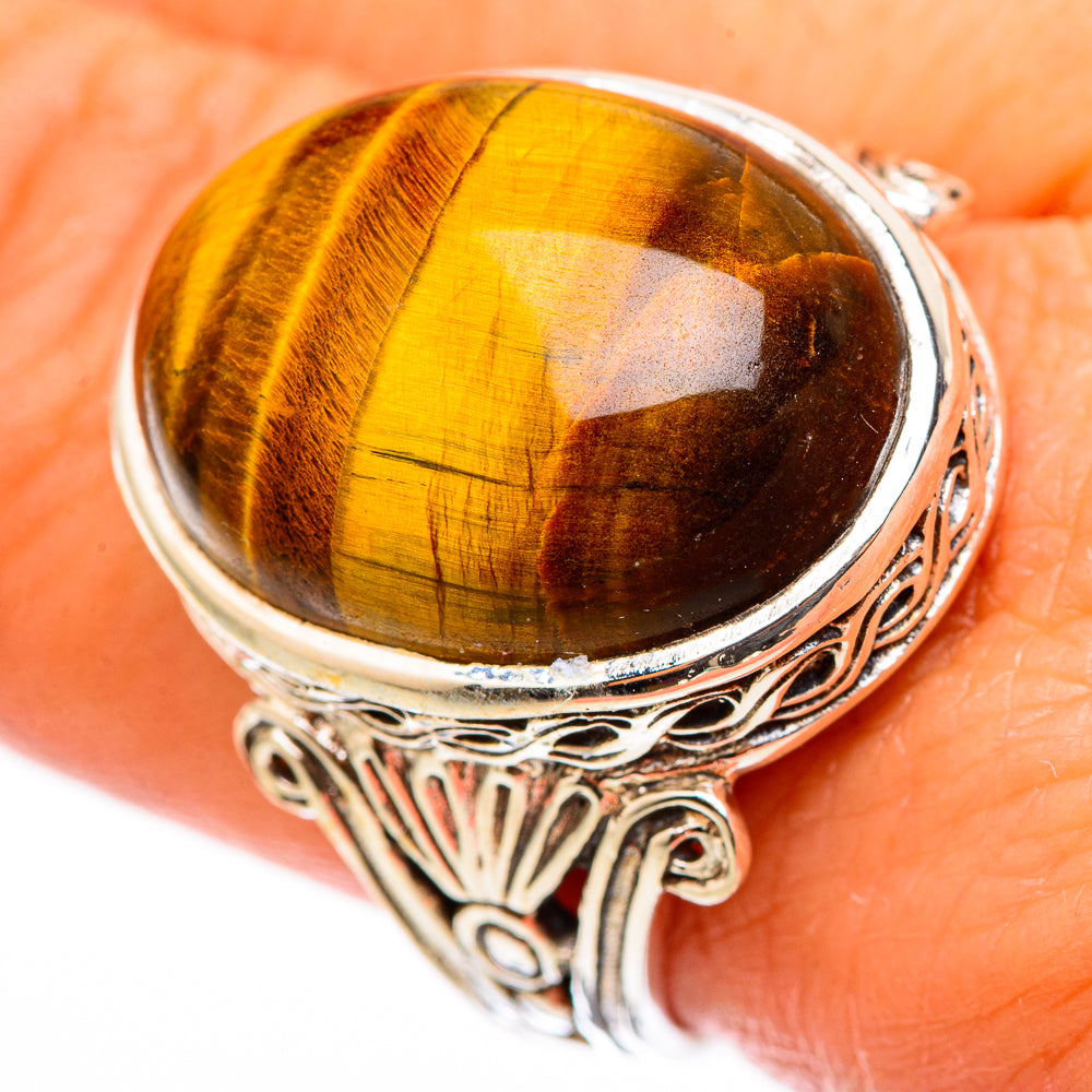 Tiger Eye Rings handcrafted by Anasilvercos - RING116488
