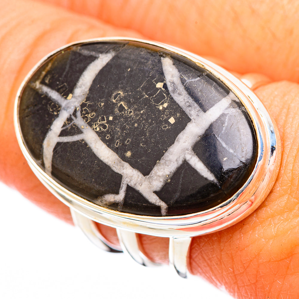 Septarian Geode Rings handcrafted by Anasilvercos - RING116491