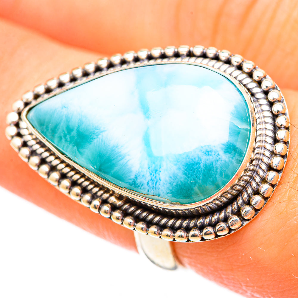 Larimar Rings handcrafted by Anasilvercos - RING116504