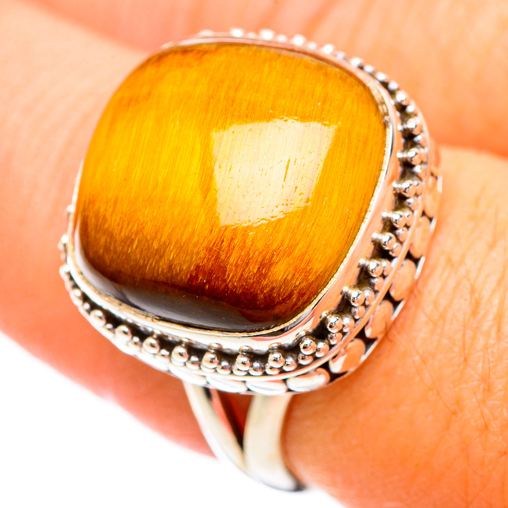 Tiger Eye Rings handcrafted by Anasilvercos - RING116513