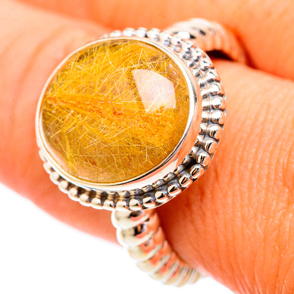 Rutilated Quartz Rings handcrafted by Anasilvercos - RING116525