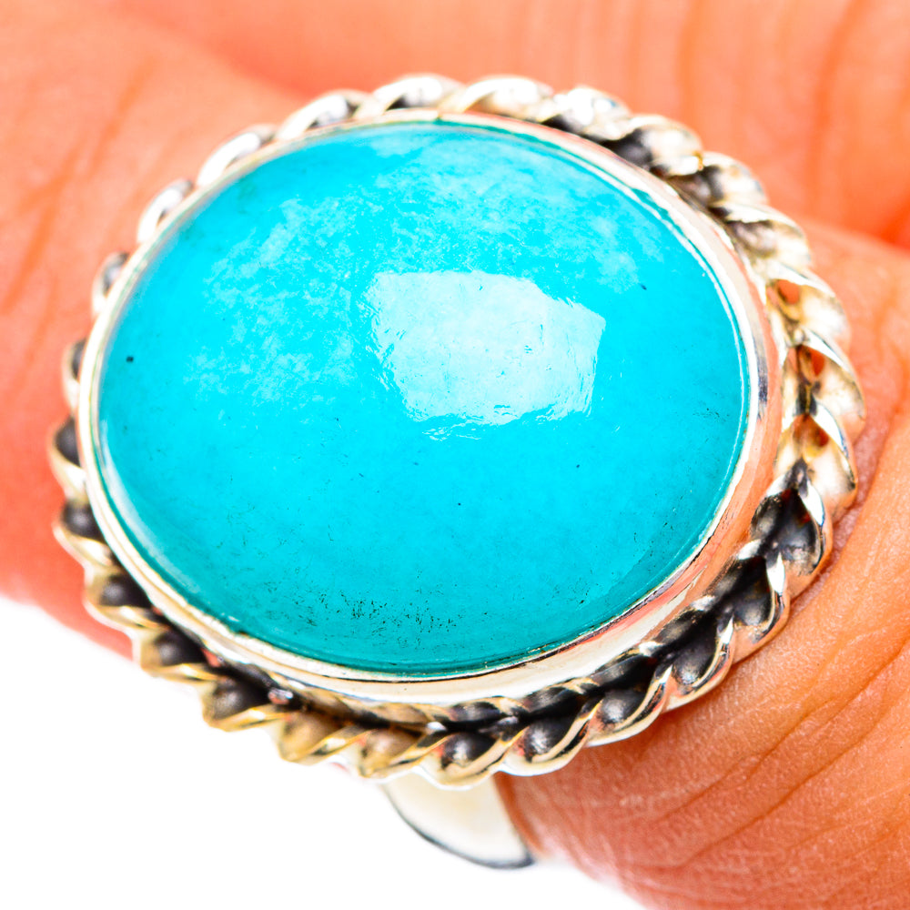 Peruvian Amazonite Rings handcrafted by Anasilvercos - RING116542