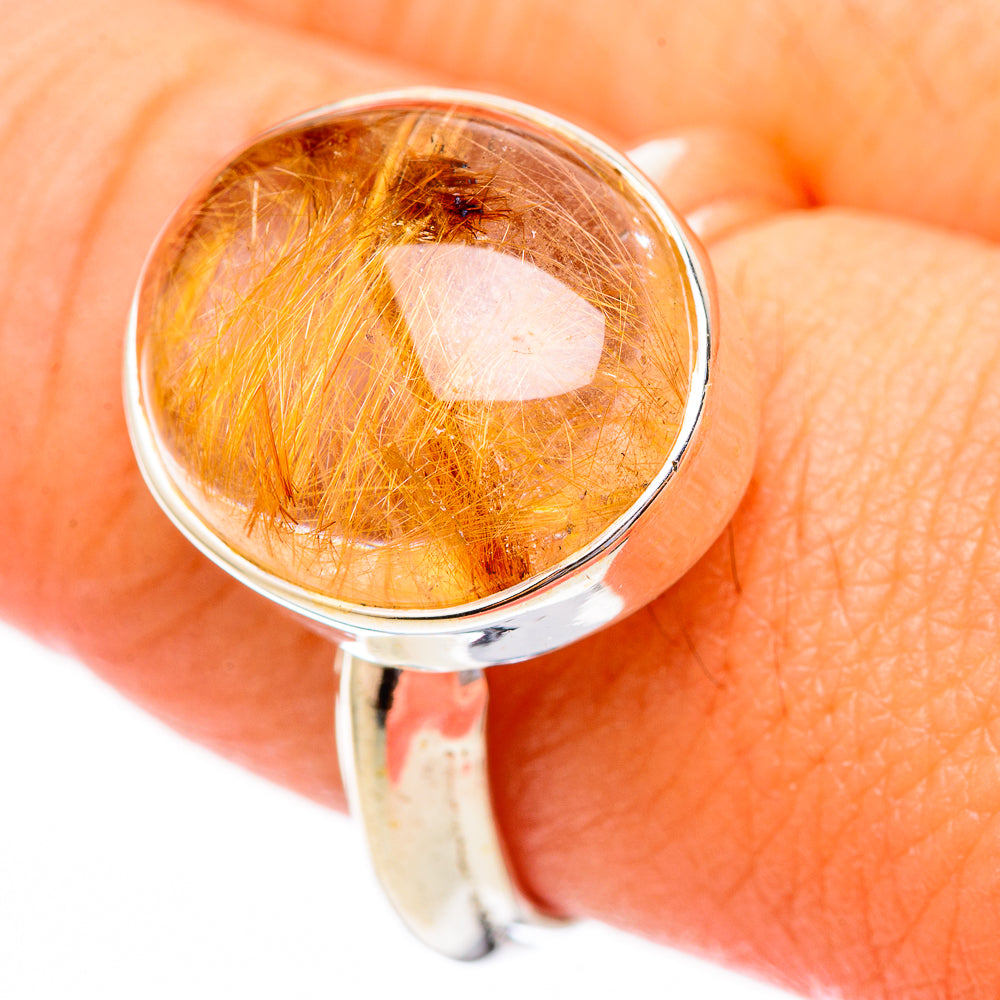 Rutilated Quartz Rings handcrafted by Anasilvercos - RING116558