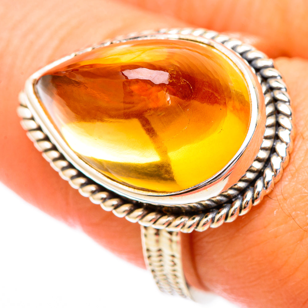 Citrine Sugarloaf Rings handcrafted by Anasilvercos - RING116581