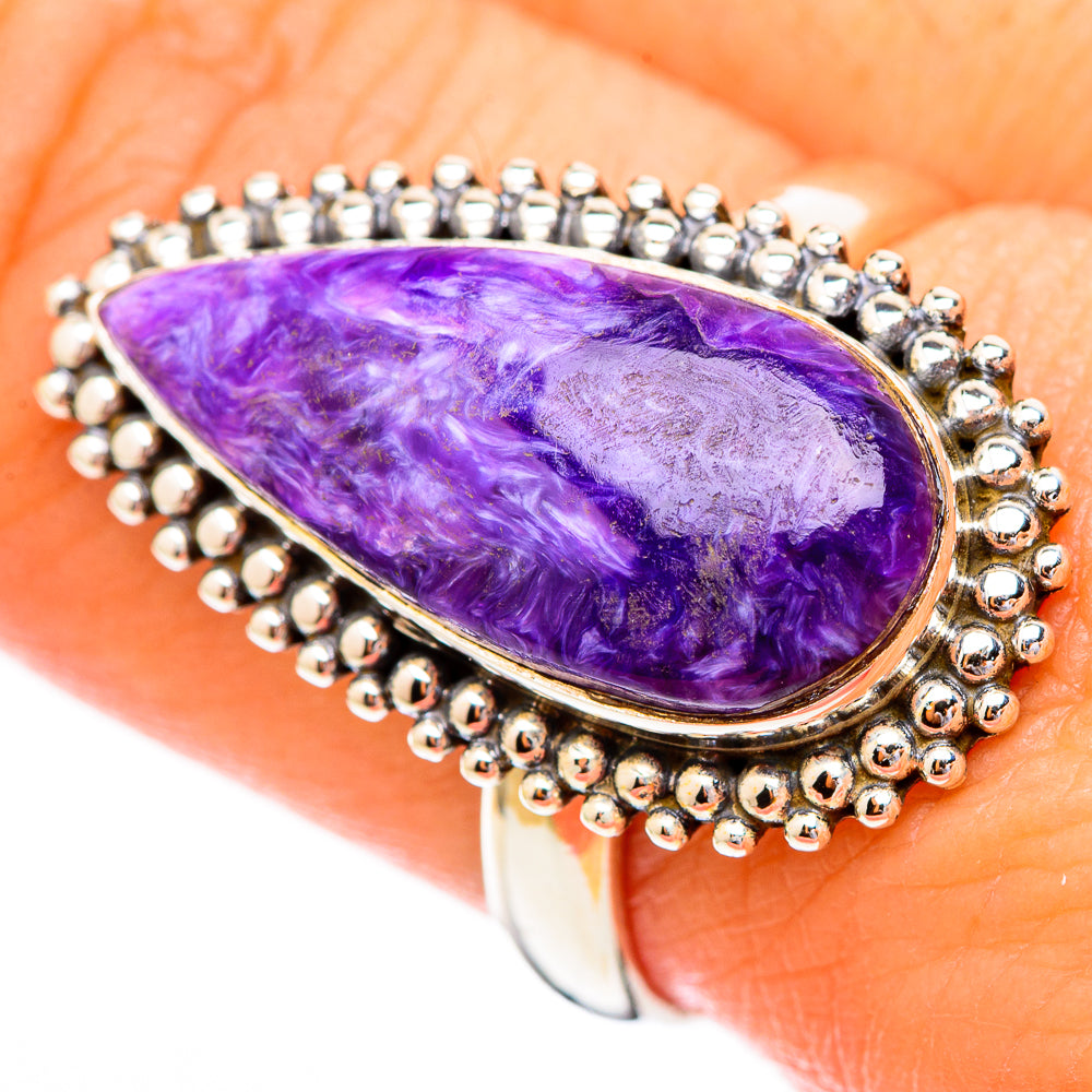 Charoite Rings handcrafted by Anasilvercos - RING116588