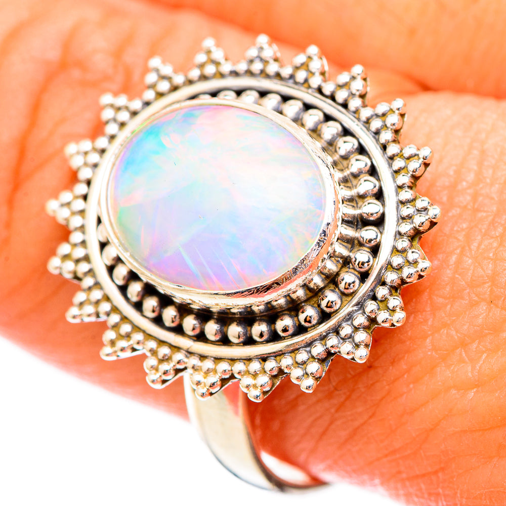 Ethiopian Opal Rings handcrafted by Anasilvercos - RING116602