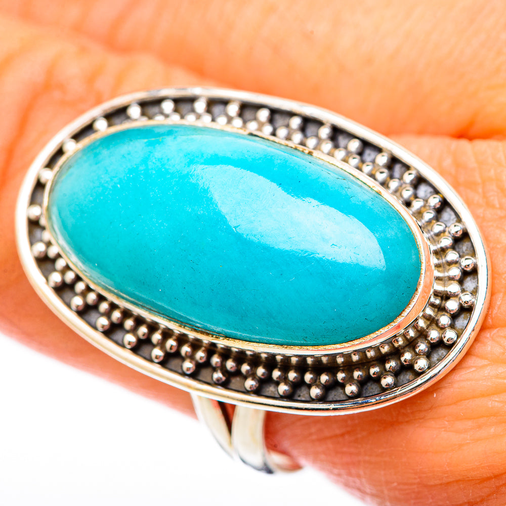 Peruvian Amazonite Rings handcrafted by Anasilvercos - RING116608