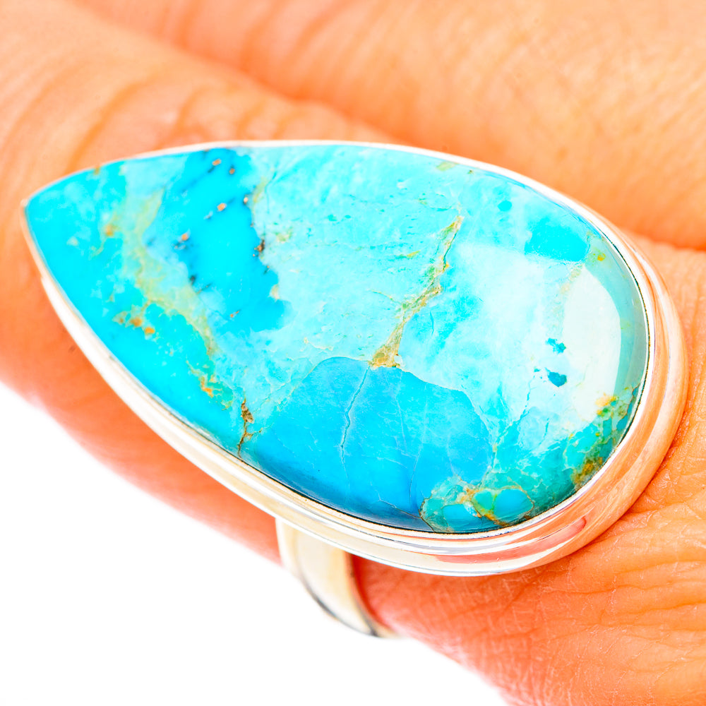 Peruvian Chrysocolla Rings handcrafted by Anasilvercos - RING116610