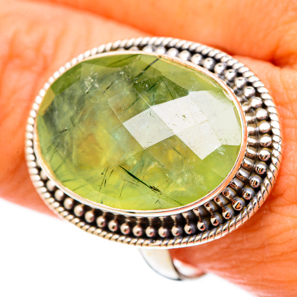 Prehnite Rings handcrafted by Anasilvercos - RING116617