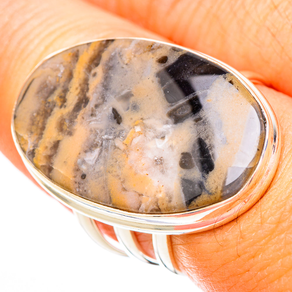 Tiger Dendrite Agate Rings handcrafted by Anasilvercos - RING116620