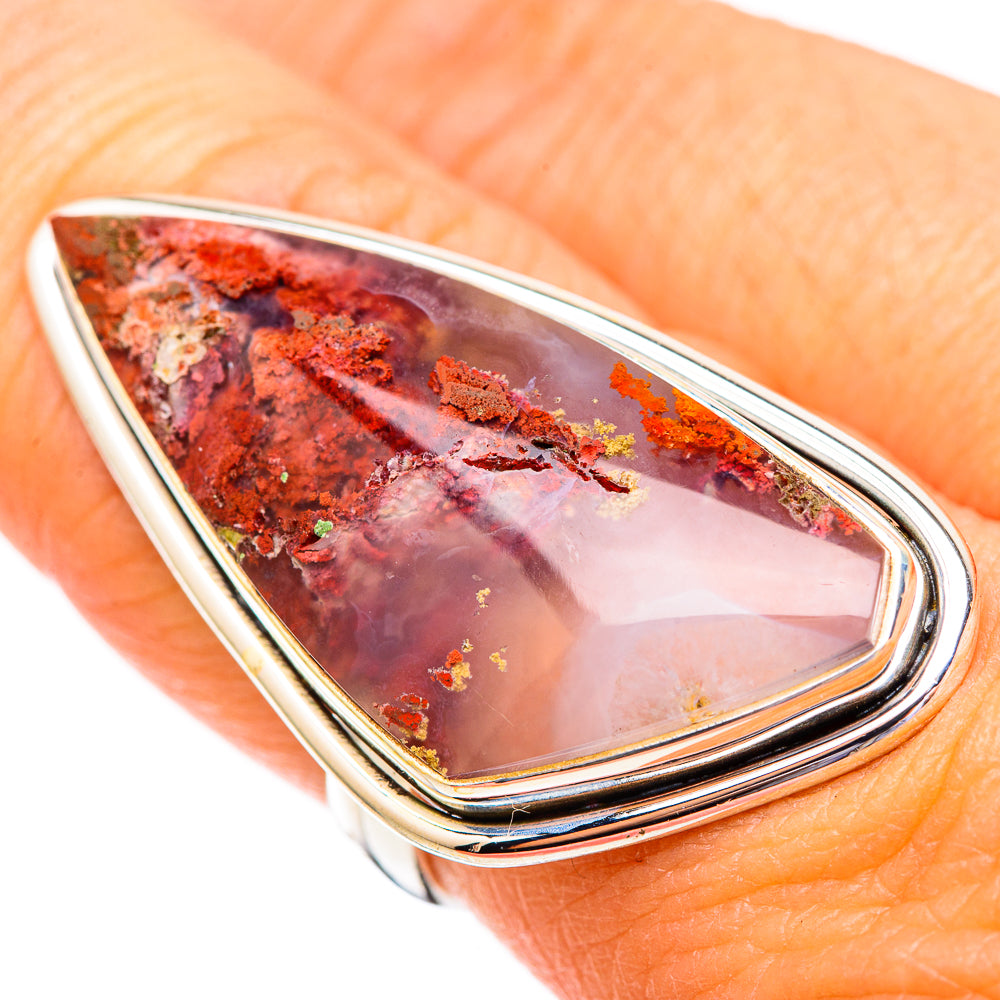 Indonesian Plume Agate Rings handcrafted by Anasilvercos - RING116625