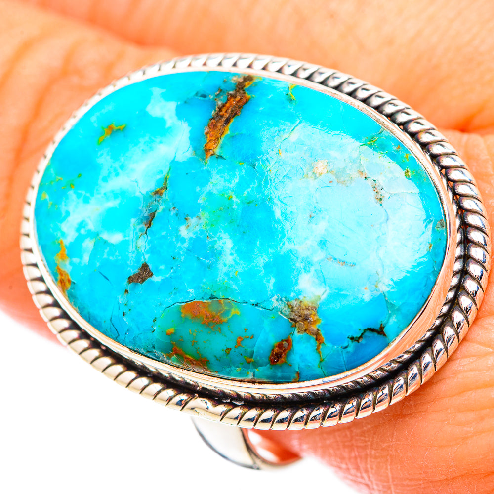Peruvian Chrysocolla Rings handcrafted by Anasilvercos - RING116645