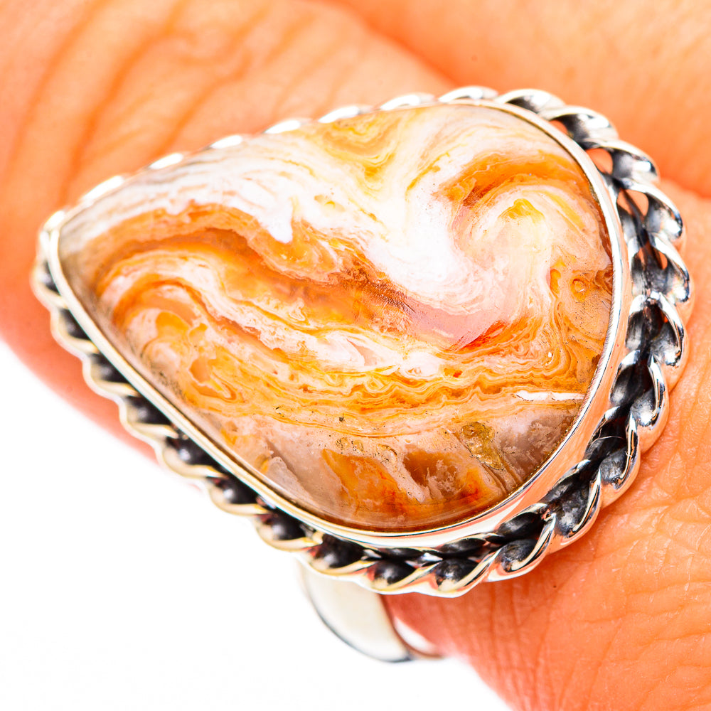 Crazy Lace Agate Rings handcrafted by Anasilvercos - RING116655