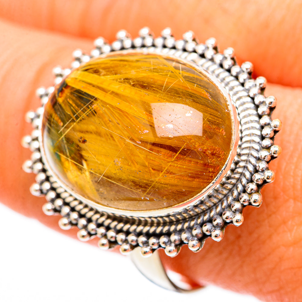 Rutilated Quartz Rings handcrafted by Anasilvercos - RING116661