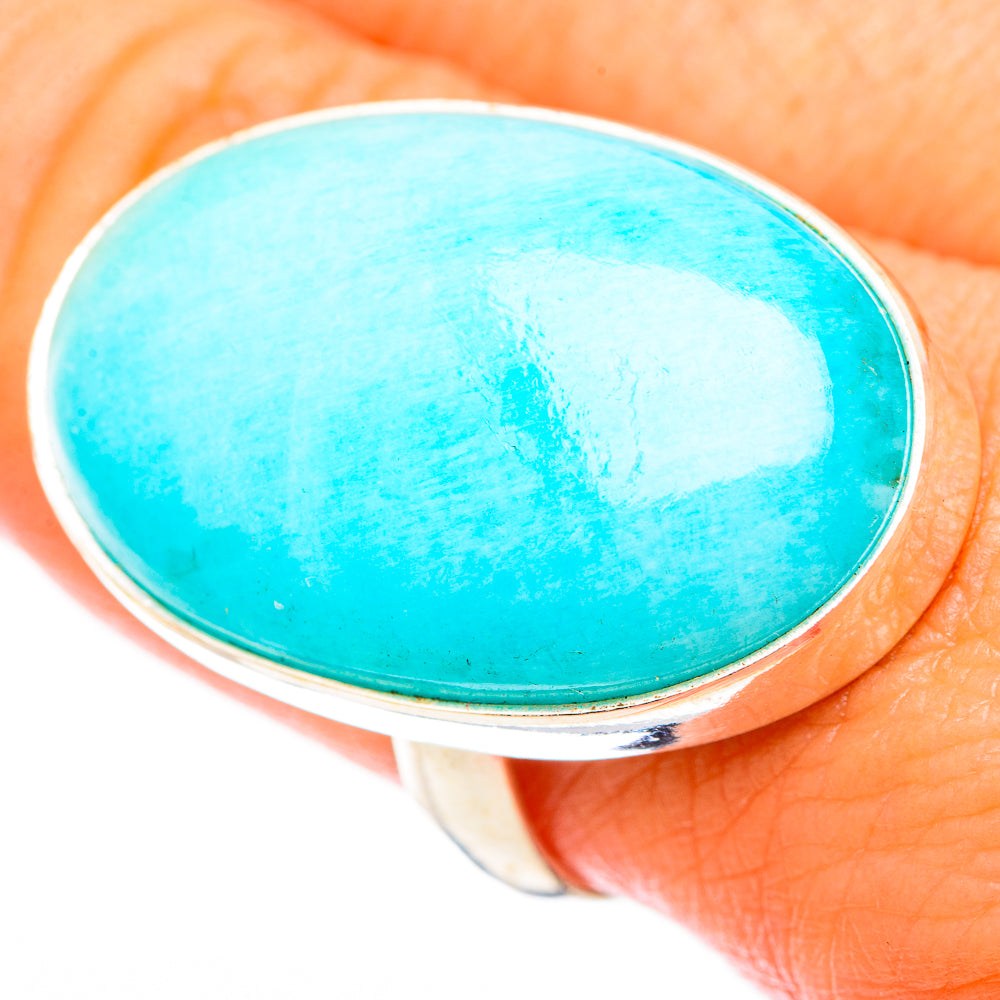 Peruvian Amazonite Rings handcrafted by Anasilvercos - RING116678