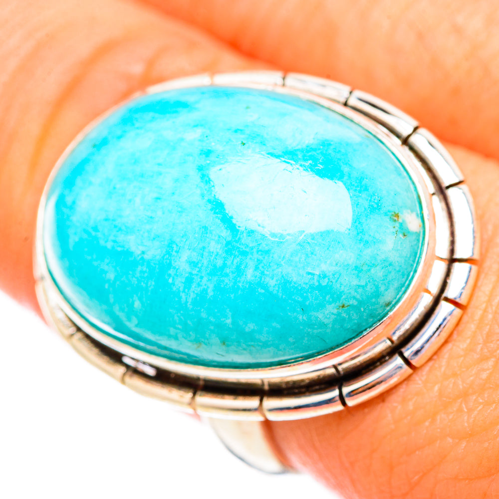 Peruvian Amazonite Rings handcrafted by Anasilvercos - RING116683