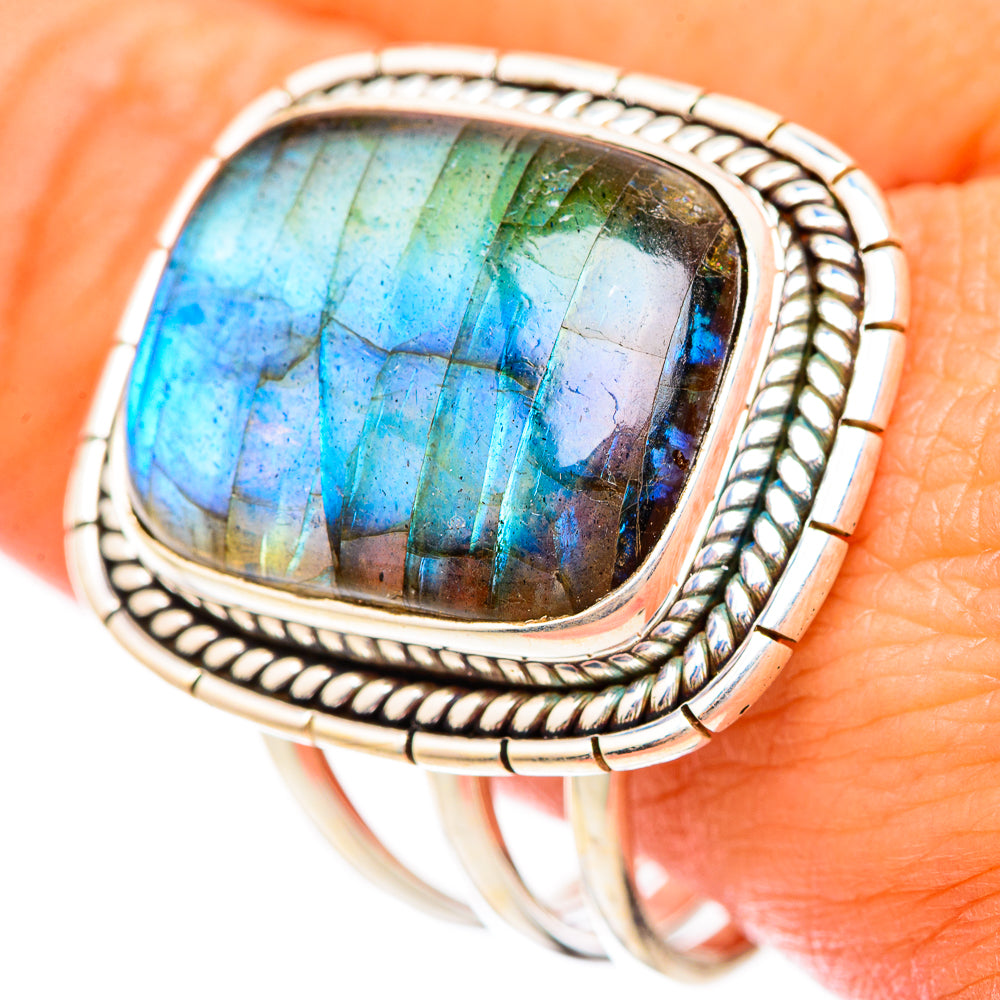 Labradorite Rings handcrafted by Anasilvercos - RING116686