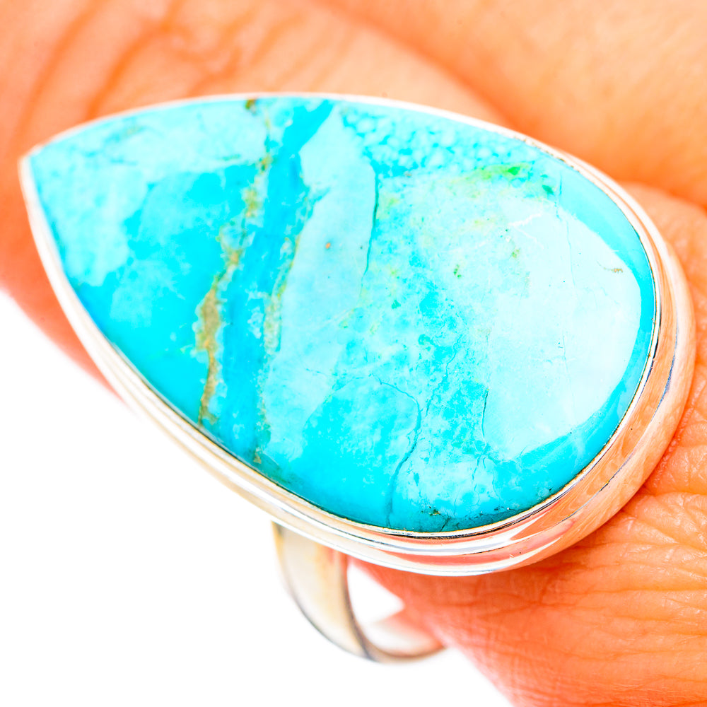 Peruvian Chrysocolla Rings handcrafted by Anasilvercos - RING116687