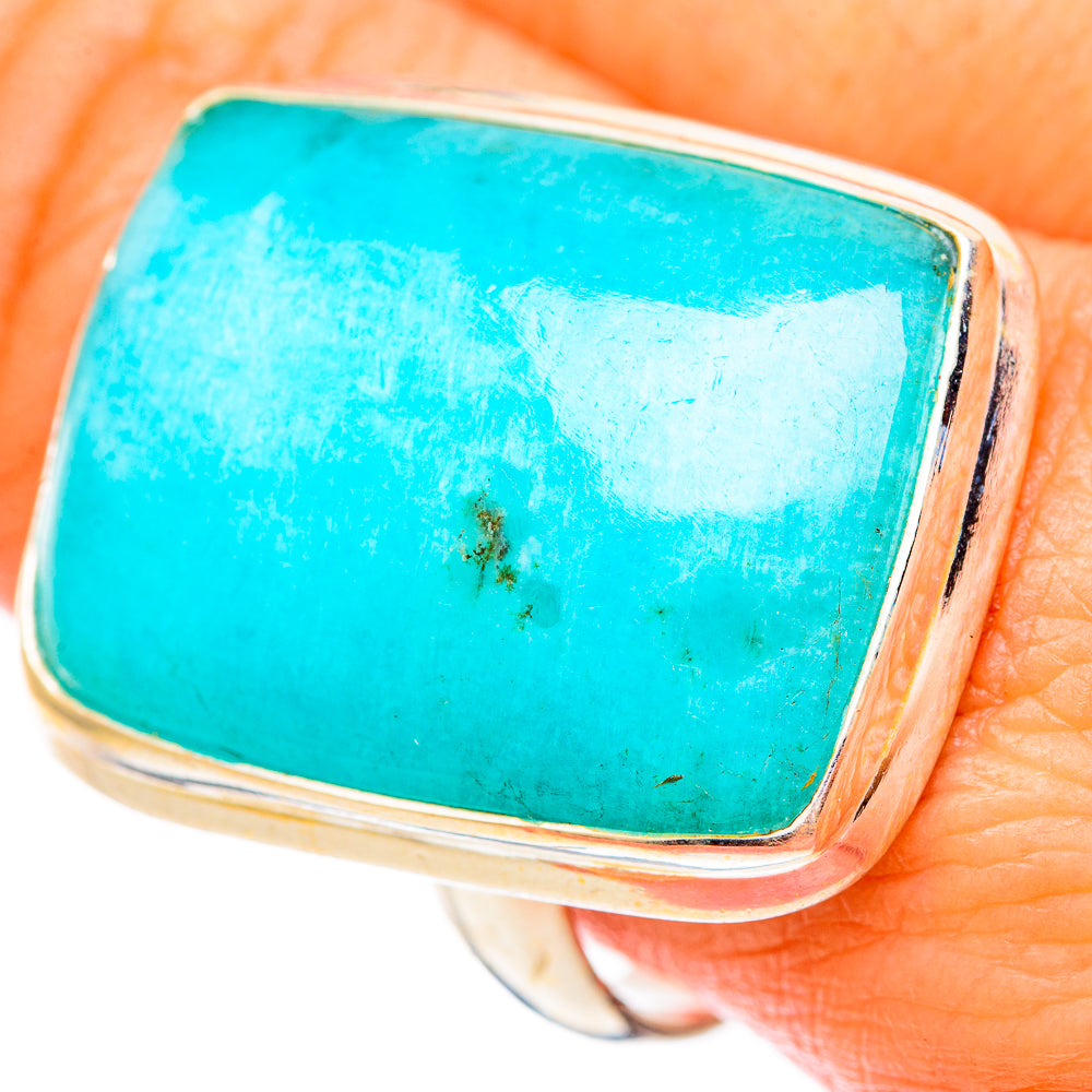 Peruvian Amazonite Rings handcrafted by Anasilvercos - RING116689