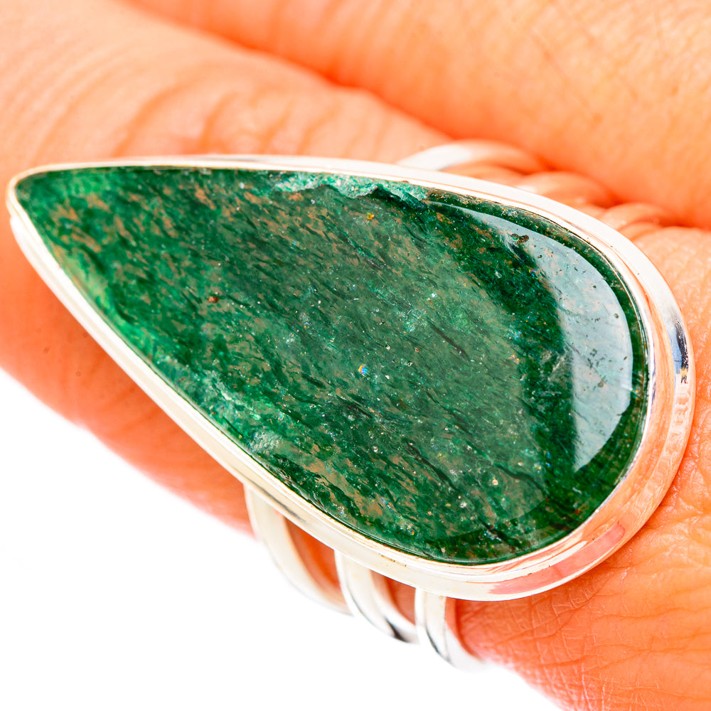 Green Aventurine Rings handcrafted by Anasilvercos - RING116691