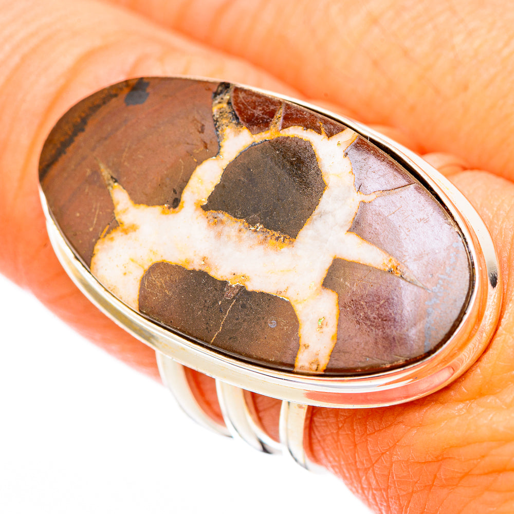 Septarian Geode Rings handcrafted by Anasilvercos - RING116693