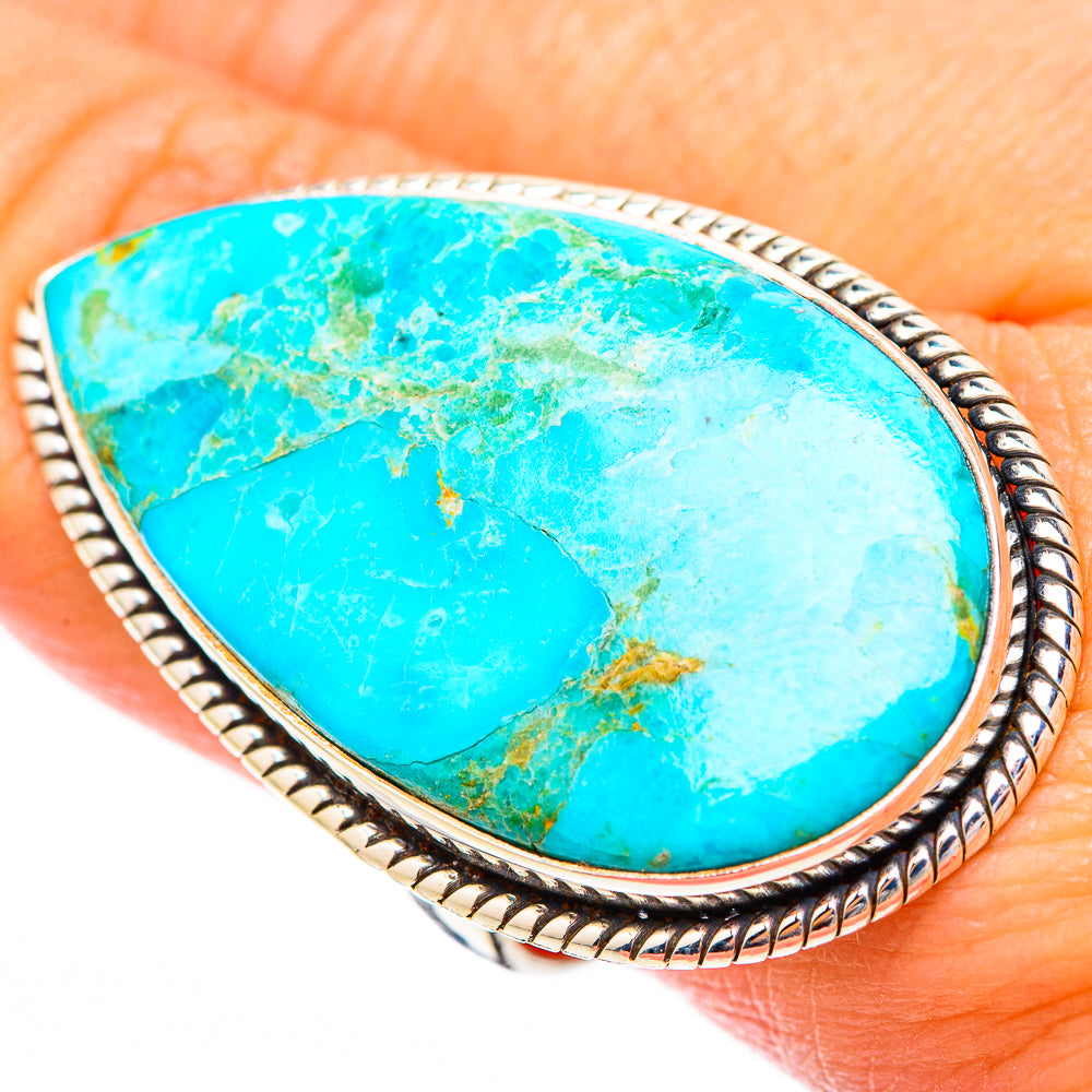 Peruvian Chrysocolla Rings handcrafted by Anasilvercos - RING116716