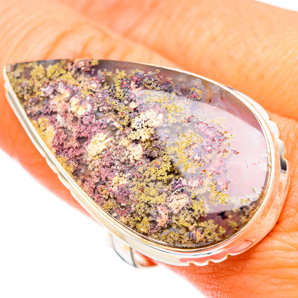 Indonesian Plume Agate Rings handcrafted by Anasilvercos - RING116722