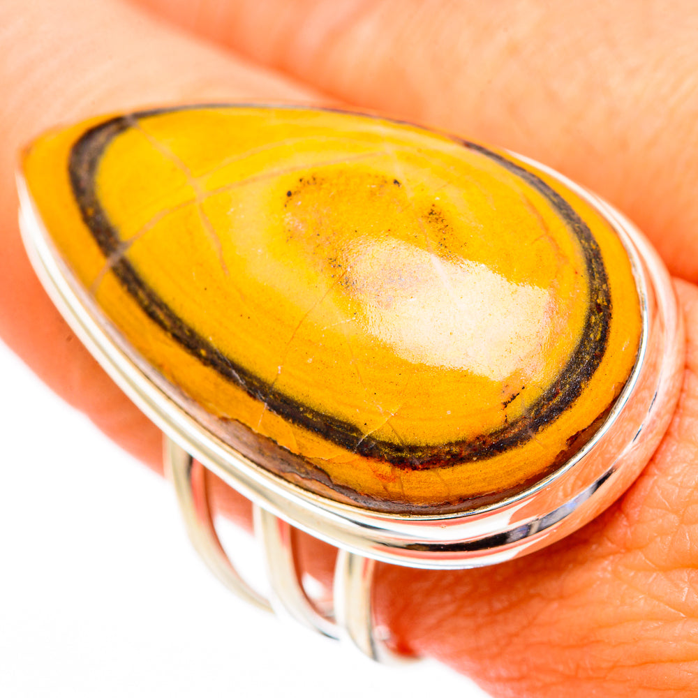 Bumble Bee Jasper Rings handcrafted by Anasilvercos - RING116724