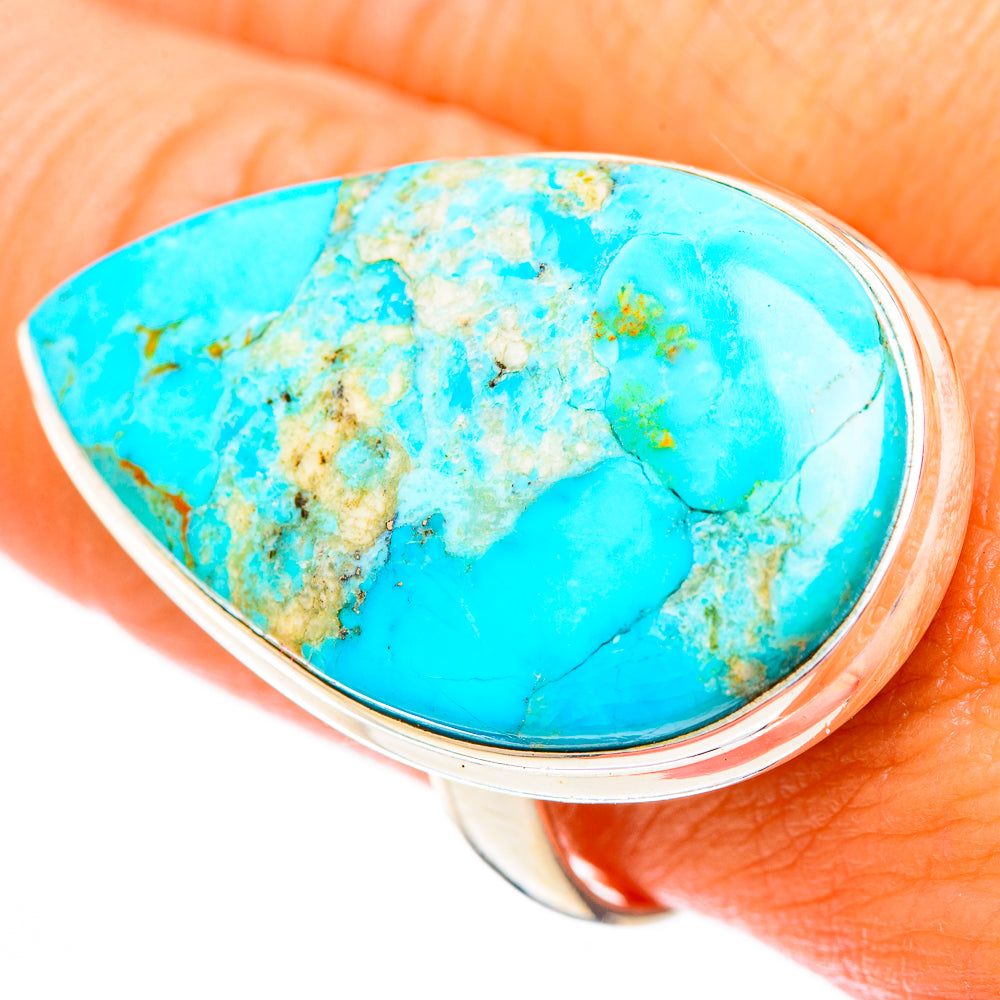 Peruvian Chrysocolla Rings handcrafted by Anasilvercos - RING116739