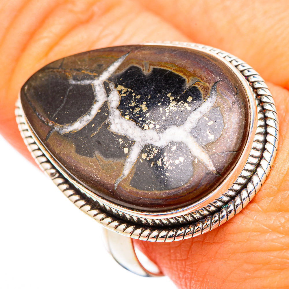 Septarian Geode Rings handcrafted by Anasilvercos - RING116750