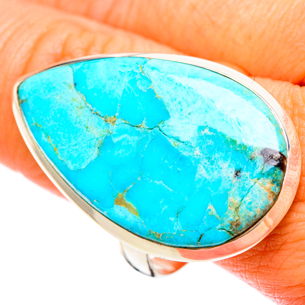 Peruvian Chrysocolla Rings handcrafted by Anasilvercos - RING116770