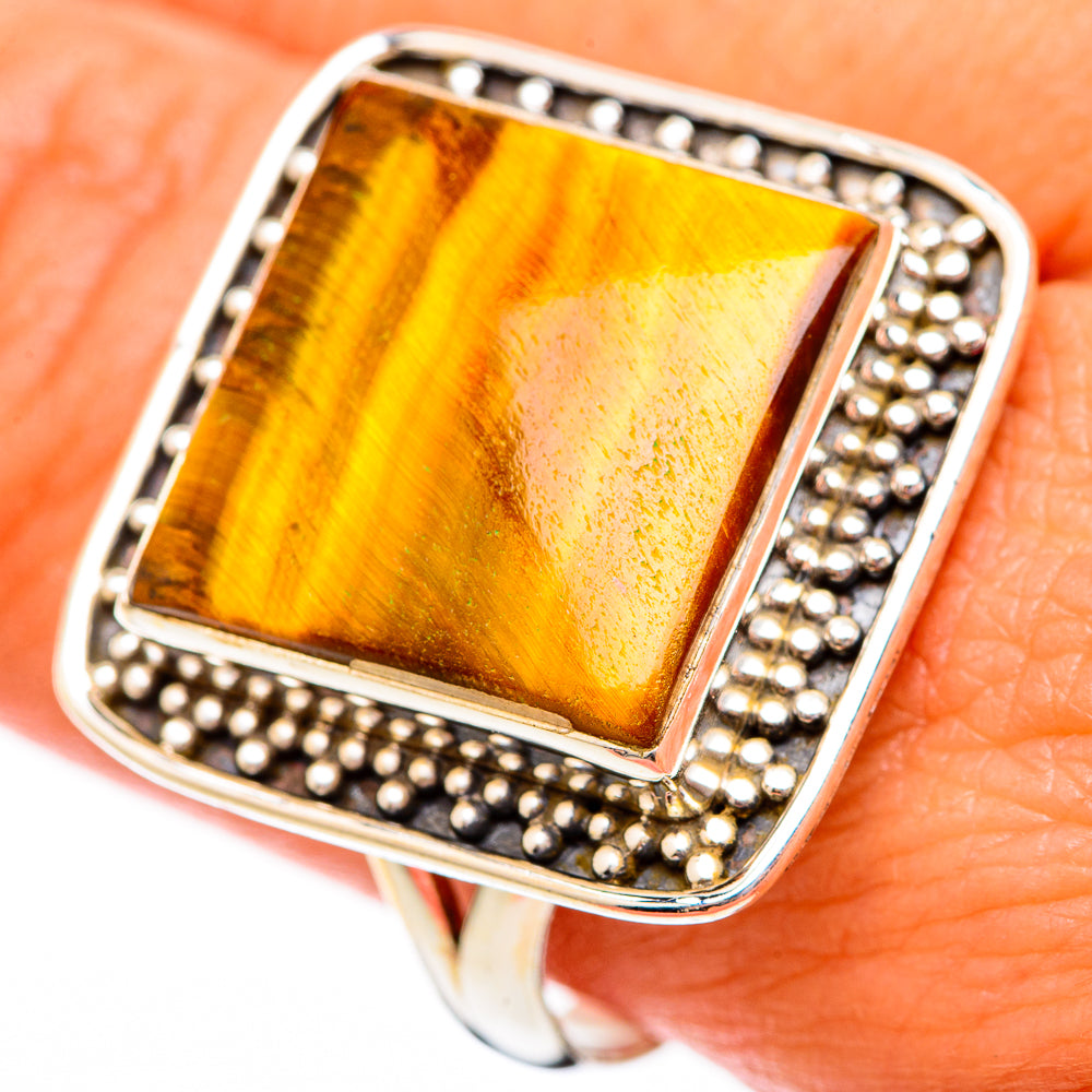 Tiger Eye Rings handcrafted by Anasilvercos - RING116780