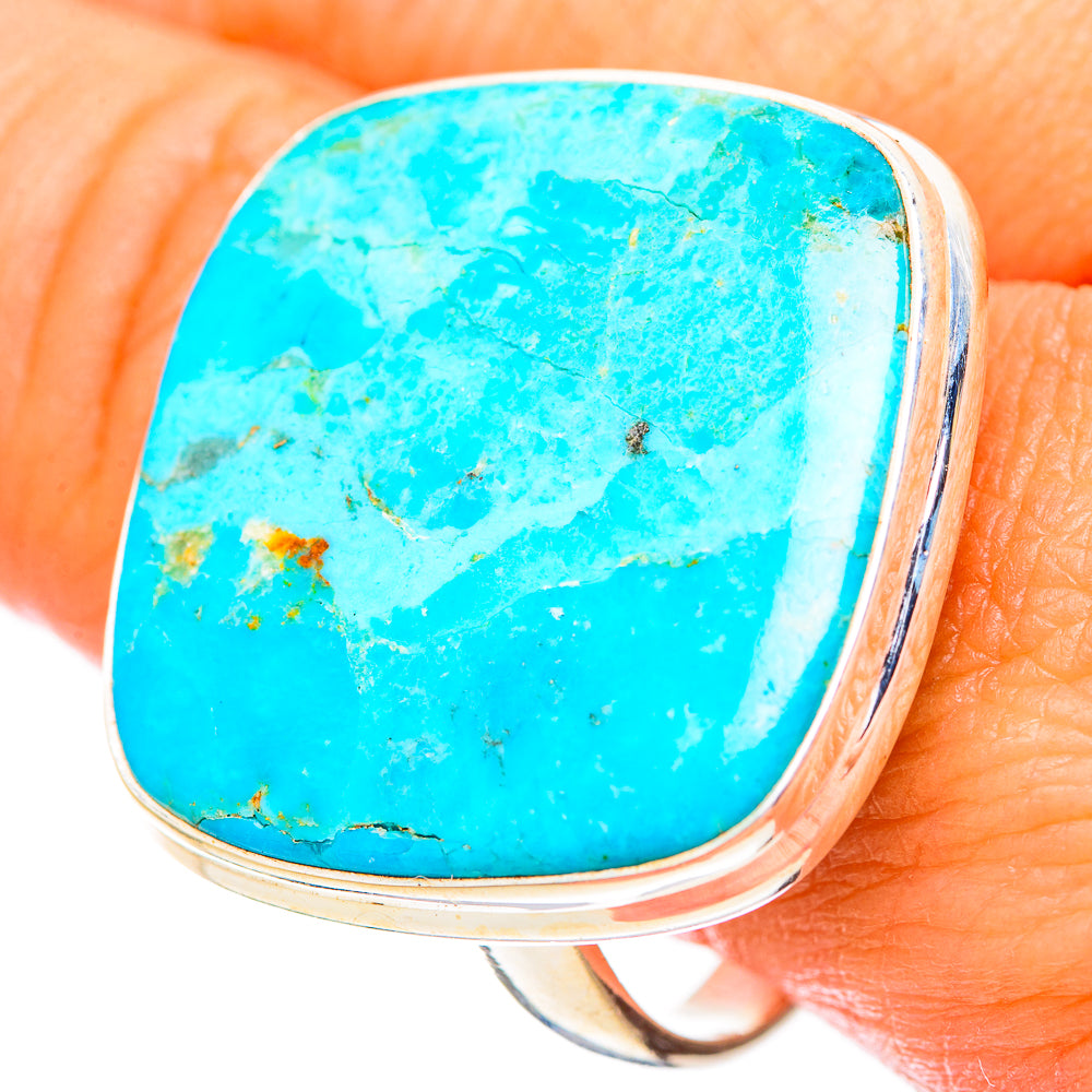 Peruvian Chrysocolla Rings handcrafted by Anasilvercos - RING116800