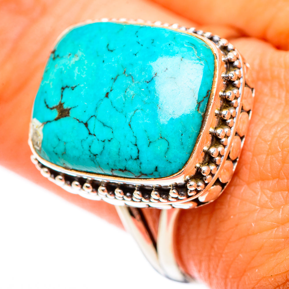 Tibetan Turquoise Rings handcrafted by Anasilvercos - RING116806
